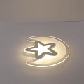 Modern Star and Moon Shaped Ceiling Light with Soft Glow Illumination 3d model
