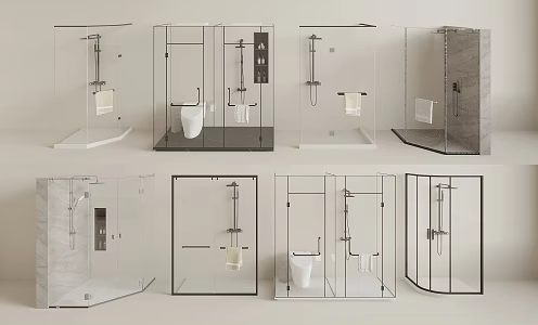 Shower Room Shower Partition 3d model