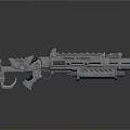 Futuristic Sci Fi Weapon With Metallic Barrel Intricate Mechanical Details And Design