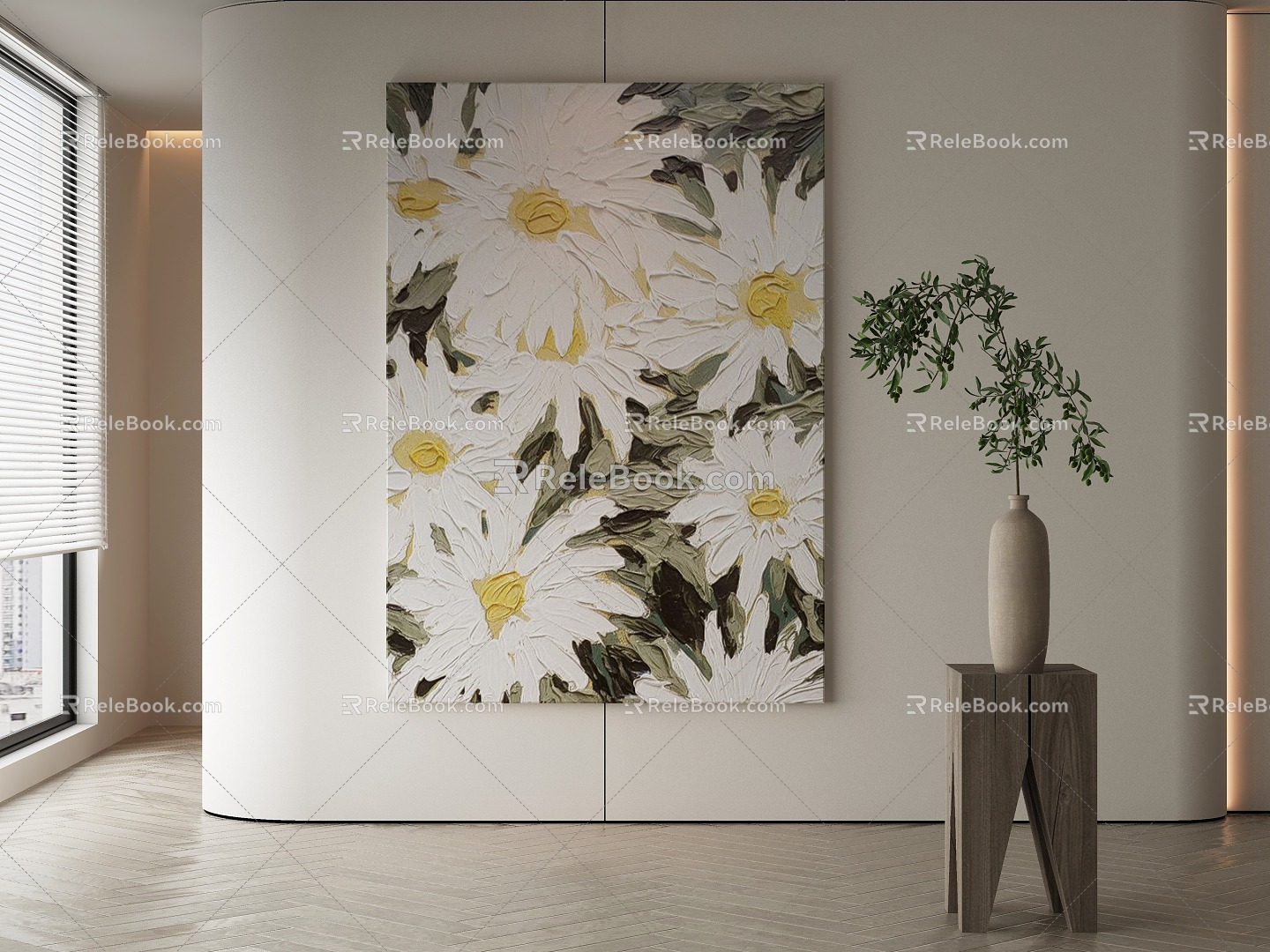 Silent Plant Painting Silent Decorative Painting 3d model