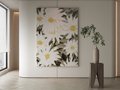 Silent Plant Painting Silent Decorative Painting 3d model