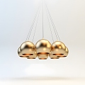 Chandelier Chandelier Ceiling Lamp Fashion Simple Household Appliances Lighting Home Lampshade Light Luxury Gold 3d model