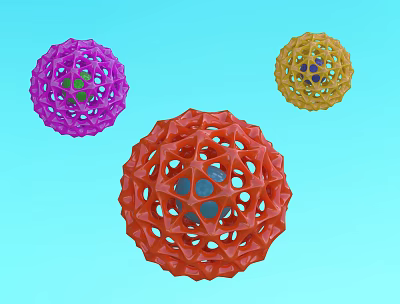 Modern porous hollow material 3d model