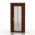 Jianou solid wood door interior door door 3d model