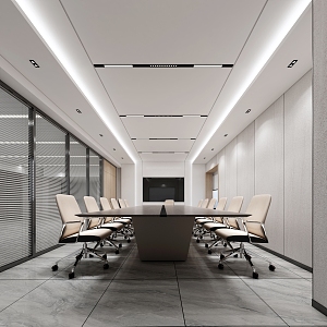 Meeting Room Meeting Room Small Meeting Room Board Meeting Room Company Meeting Room Meeting Space Blouver Glass Partition Meeting Table Simple Wind Meeting Space 3d model