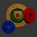 Colorful Wooden Stacking Rings Educational Toy For Kids With Stacked Design