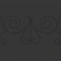 Elegant Decorative Iron Fence Featuring Intricate Scrolls Curved Details And Artistic Design