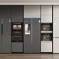 Modern Kitchen Appliances With Built In Ovens Freestanding Refrigerators Gray White Sleek Design
