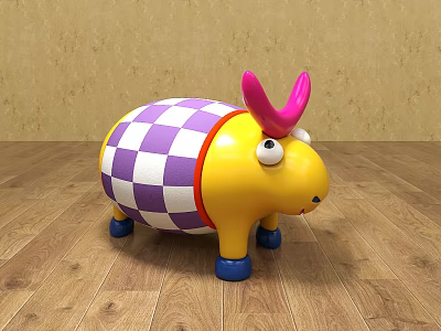 Modern Children's Chair Children's Sitting Stool Cartoon Animal Children's Fun Creative Furniture Low Stool Q Version Calf 3d model