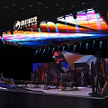 Cheetah Technology LIEBAO black section technology exhibition booth model 3d model