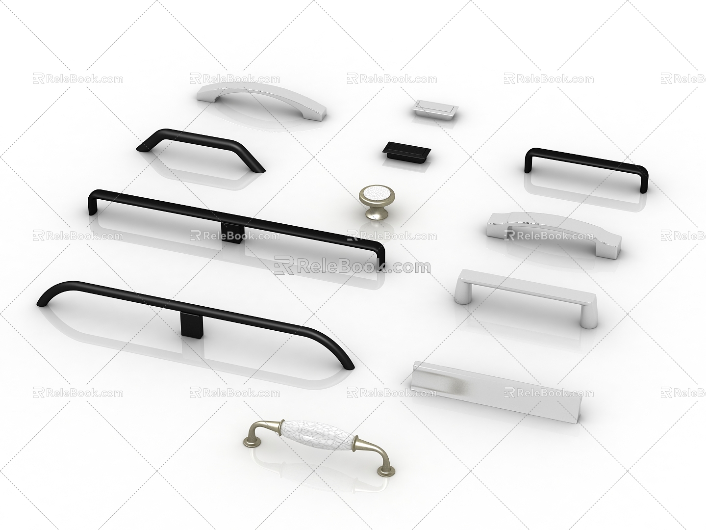 Modern hardware handle classical handle 3d model