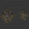 Two Bare Trees With Textured Trunks 3D Rendering On White Background