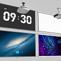 projection screen projector 3d model