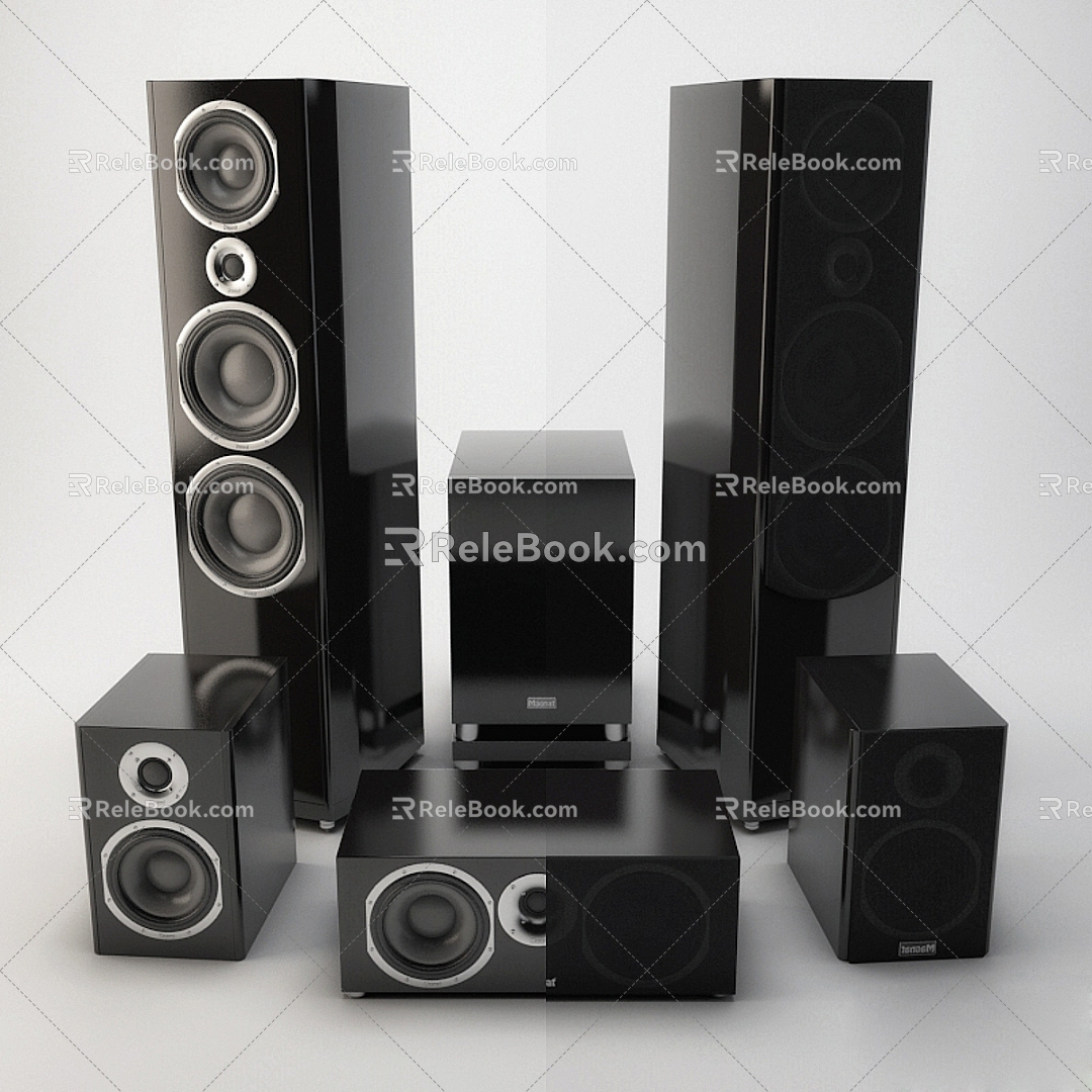 Modern Audio Combination Modern Electrical Audio Speaker Player Speaker 3d model