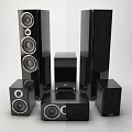 Home Theater Speaker System Including Floorstanding Center And Surround Black High Quality Speakers