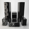 Modern Audio Combination Modern Electrical Audio Speaker Player Speaker 3d model