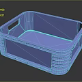 Blue Plastic Container For Small Animal Supplies And Pet Care Essentials