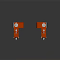 Durable Red Hardware Clamps With Metal Bolts And Spring Mechanism For Industrial Use