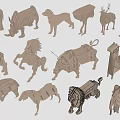 Animal Bookshelf Library Bookshelf Children's Bookshelf 3d model