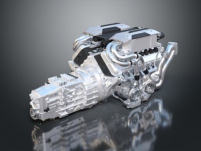 Modern engine Bugatti Chiron engine Jet engine Aircraft engine model