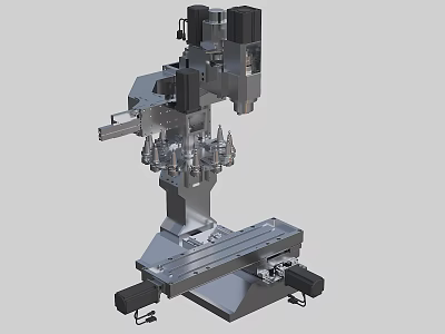Industrial Equipment Featuring Multi Tool Heads Stable Metal Base And Precision Workbench 3d model
