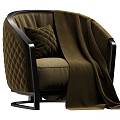 Rugiano European-style metal fabric leisure chair 3d model