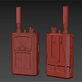 Two Green Vintage Style DoorBells With Antennas And Red Functional Buttons
