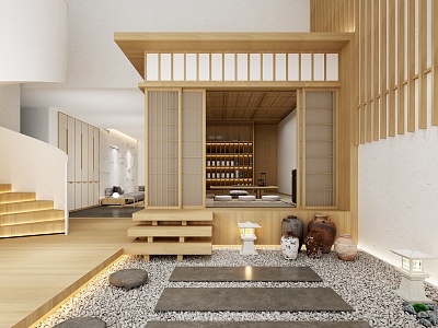 Japanese Teahouse Tea Restaurant 3d model