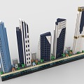 LEGO Toy Blocks City Building Group Australia Gold Coast City Skyline Australia Gold Coast Landmark Building 3d model