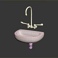 White Wall Mounted Bathroom Basin With Silver Faucet And Modern Design