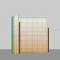 Modern Interior Glass Room Divider With Gradient Color And Metal Frame Design