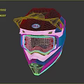 HJC Motorcycle Helmet Black Blue Carbon Fiber Construction With Protective Face Shield
