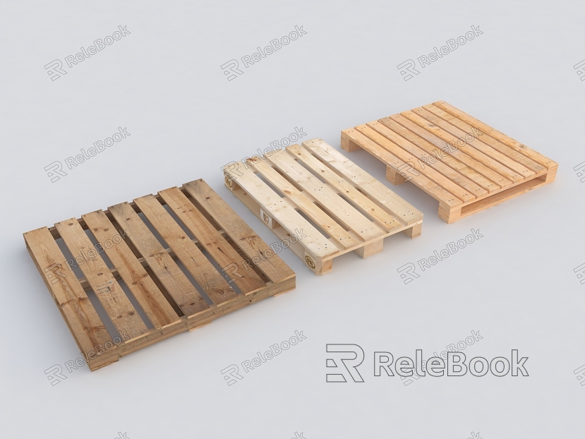 Pallet Stack Logistics Storage Wooden Pallet Plank model