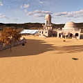Modern Architecture Desert Scenery 3d model