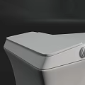 Modern White Toilet Design With Sleek Surface And Compact Structure 3d model