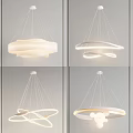 Modern Hanging Pendant Lights with Circular and Layered Design Features 3d model