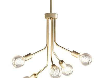 Light Luxury Chandelier Lamp 3d model