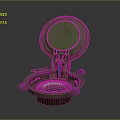 Detailed Weapon Circular Mine 3D Model Showing Open Lid And Inner Mechanical Structure 3d model