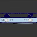 Portable Blue Electronic Music Player With Circular Control Buttons For Playback And Volume Adjustment