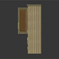 Simple Style Wooden Entryway Cabinet Sideboard With Double Door And Golden Handles
