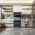 Modern Kitchen Interior Design With Marble Countertop Cabinets Island And Appliances