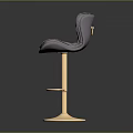 Stylish Purple Velvet Tufted Bar Stool With Gold Metal Base And Modern Design