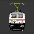 modern train light rail subway high-speed rail 3d model