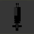 Industrial Mechanical Component Metal Cylinder With Top Connectors And Bottom Ports