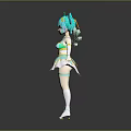 Colorful Fairy Character With Turquoise Pigtails Green Wings And Teal Yellow Dress