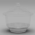 Transparent Household Steaming Bowl With Lid And Perforated Base For Kitchen Daily Use
