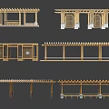 Wooden Garden Pergola Structures With Various Designs Columns And Lattice Panels