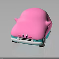 Pink And Blue Cute Toy Car With Playful Cartoon Design And Small Wheels