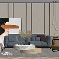 Modern Sofa Coffee Table Combination Simple Sofa Plug-in Combination 3d model