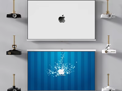 Advanced Projection Monitoring System With Camera Projector And HD Screen Equipment 3d model